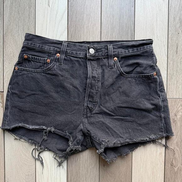 Levis black denim shorts grunge - Picture 1 of 4